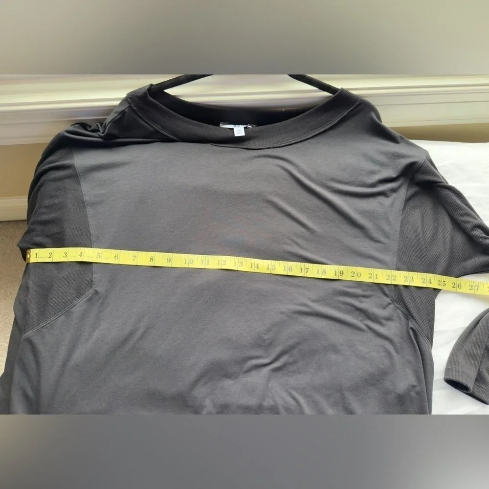 Joy Lab Black Trendy Thumb Hole Sleeve‎ Stretchy Tunic top XXL - Picture 9 of 11